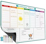 KTRIO A3 Magnetischer Wochenplaner für Haushaltsplan, Einkaufsliste, Essens- und Fitnessplanung....