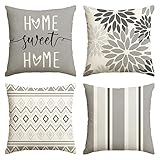 Artoid Mode Grau Kissenbezug, 40x40 cm Saisonnal Zierkissenbezug Cushion Cover Couch Wohnzimmer Deko