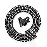 Kabelschläuche Universell Schwarzer Kabelschutz, Kabel-Organizer, Management-Rohr, Flexible...