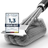Grillbürste, Grill Reinigungsbürste Edelstahl Schaber, dichte Edelstahlborsten, Extra Langer PP...