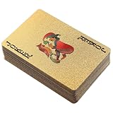 GARIOUANS Goldfolie Pokerkarten Standardspielkarten mit Feiner Verarbeitung Glatter Oberfläche als...