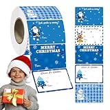 Joberio Weihnachtsanhänger-Aufkleber, 400 x Weihnachts-Namensschilder, Dekorationen, selbstklebende...