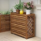 AC-Abdeckung für den Außenbereich – wasserdichtes Massivholzgitter für Klimaanlagen, eleganter...