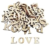 Liiqin Holzbuchstaben Set,Holzbuchstaben Klein,3 Set Buchstaben Holz (A-Z), Holz Buchstaben zum...