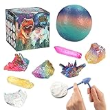 Depesche 12156 Dino World Galaxy - Ausgrabungsset für Kinder, Bunte Kugel mit 3 Edelsteinen, inkl....