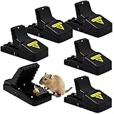 Mausefalle, 6er Set Profi Mäusefalle Schlagfalle Rattenfalle, Wiederverwendbar Mouse Trap Profi in...