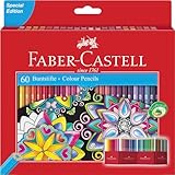 Faber-Castell 111260 - Buntstifte Set Castle, 60-teilig, hexagonal, bruchsicher, für Kinder und...