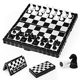 Schachbrett Magnetisch, Schachbrett Klappbar Hochwertig, Mini Chess Set, Reiseschach, Schachset,...
