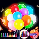 40 Pcs LED Luminous Balloons, Premium Mixed Colour Flashing Party Lights Last 12-24 Hours, Glow in...