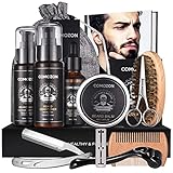 Bartroller,Bartpflege Set Mit Bart Roller Bartwuchsmittel Männer Commzon Bartroller Bartwuchs Beard...