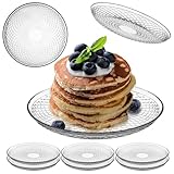 KADAX Glasteller 17.5 cm, 6er Set, Runder Teller aus Klarglas, Servierteller aus Glas, ideal als...