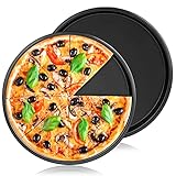 Newellsail Pizzaform Rund Pizza-Pfanne 22cm Durchmesser Pizzablech Karbonstahl Antihaftbeschichtet...