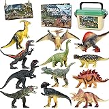 FRUSE Dinosaurier Spielzeug Set, 12 Stück Realistisches Figuren Spielset einschließlich T-Rex,...