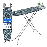 KADAX Bügelbrett 110x30cm Bügelfläche, Klappbares Tischbügelbrett mit Verstellbarer Höhe &...