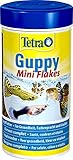 Tetra Guppy Mini Flakes Fischfutter - ausgewogenes, nährstoffreiches Flockenfutter für Guppies,...