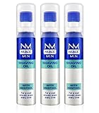 Nuage MEN Rasieröl Menthol Pre Shave mit Pumpe, 20 ml, 3 Stück