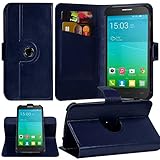 Seluxion Schutzhülle mit Standfunktion 360 ° Universal S Farbe blau für Alcatel One Touch Idol...