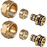 Joycabin 2 Stück Klemmverschraubung für 16 x 2mm Heizrohr 3/4' Eurokonus klemmringverschraubung...