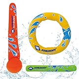 Schildkröt Neoprene Diving Set (3-teilig, je 1 Ring, Stick, Ball), 970217, Mehrfarbig, M