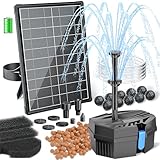 Biling 8W Solar Teichfilter mit Pump, 405 l/h Teichfilter Solarpumpe mit Akku 1,5 m Schlauch, 10...