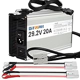 Bitwatt LiFePO4 ladegerät 24V 20A 29,2V Lithium Batterie ladegerät batterieladegerät (29.2V 20A...