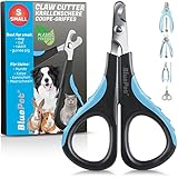 BluePet Mini Krallenschere für Katzen, Hunde, Kanninchen & Welpen I Einfach & Sicher bei eng...