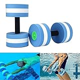 2er-Set Wasserübung Kurzhanteln, Schaumstoff abnehmbar Aqua Hanteln mit Griffen Wasserhanteln für...