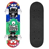 Xootz Mini-Skateboard | Einhorn oder Monster-Design, 43,2 cm Kinder Cruiser, Jungen und Mädchen, ab...