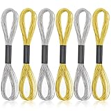 6 Stränge Stickgarn, Metallisches Stickgarn Handstickgarn Freundschaftsarmband Kreuzstichgarn zum...