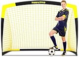 Happy Jump Fußballtor Pop Up Fußballnetz Fußballpfosten für Garten Fußballtrainingx1 (5'x3,6',...