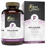 Folsäure Komplex - 240 Tabletten (8 Monatsvorrat) - Hochdosiert mit 800 μg Folat (Quatrefolic®) +...