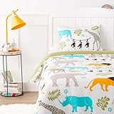Amazon Basics 2-teiliges Mikrofaser-Bettwäsche-Set für Kinder, Bettdeckenbezug 100 x 135 cm & 1...