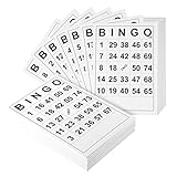 jojofuny 60 Stück Bingo-Spielkarten Papier Familien-Bingo-Spielkarten Bingokarten Mit Eindeutigen...