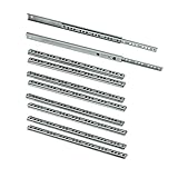 Emuca 3009905 - 5 Sets (10 Stück) Schubladenführungen, teilauszug mit Rollen 17mm x 310mm