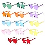 Zuzer Partybrille 14PCS Hippie Brille Bunte Party Sonnenbrillen Lustige Brillen Party Brillen Lustig...