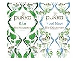 Pukka - Bio-Kräutertee 'Frischer Start' - Tee Mix - 40 Teebeutel (20 x Klar, 20 x Feel New)