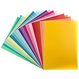 Transparentpapier DIN A4, 20 Farben, 130g/m², buntes Papier zum Basteln, für Scrapbooking, zur...
