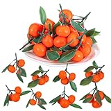 Künstliche Mini-Orangen-Simulation, dekorative Mandarine, Küchentisch, realistische künstliche...