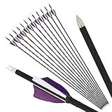 SHARROW Bogenschießen Carbonpfeile 31 Zoll Bogenpfeile Jagd Carbon Pfeile für Bogen Spine 1000...