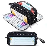 KALIDI Federmäppchen mit 3 Fächer Große Kapazität Mäppchen Federtasche Stiftetasche Pencil Case...