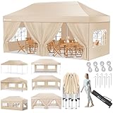 KESSER® Pavillon Faltpavillon 6x3m Festzelt mit 6 abnehmbaren Seitenwänden, Gartenzelt...