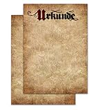 codiarts. vintage Urkunde blanko DIN A4 Pergament Design 20 Stück für Laser- und Tinten-Drucker...
