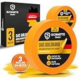 SCHMITZ.Tools Goldband Abklebeband Maler Profi (30mm x 50m) - 3x Malerklebeband für Malerarbeiten...