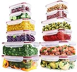 KICHLY Frischhaltedosen aus Kunststoff 24 Stück (12 Behälter, 12 Schnappdeckel) aus Kunststoff,...