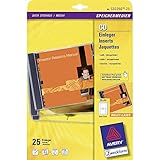 AVERY Zweckform C32250-25 CD-Einleger (25 CD-Cover, 151x118mm auf A4, Vorder- und Rückseite für...
