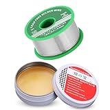 Lötzinn 0.8mm mit 10g Lötpaste, Lötzinn Bleifrei mit Kolophonium kern, Lötzinn mit Flussmittel...