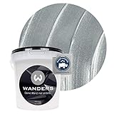 Wanders24 Metall-Optik (1 Liter, Silber) Effektfarbe, Wandfarbe, Metallic Wand, Glitzer Wandfarbe,...