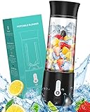 Tragbarer Mixer, kabelloser tragbarer Mixer für Shakes & Smoothies, 481.9 g USB-C wiederaufladbar,...