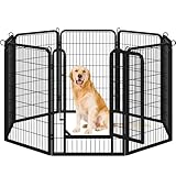 Yaheetech Welpenlaufstall 8-teilig 100cm hoch,Welpenauslauf mit Tür für Hunde Wohnung und...