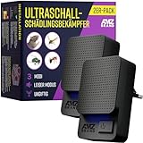 AMZ BRAND Ultraschall Schädlingsbekämpfer 2er Pack - Leistungsstarker Mäusevertreiber - 3...